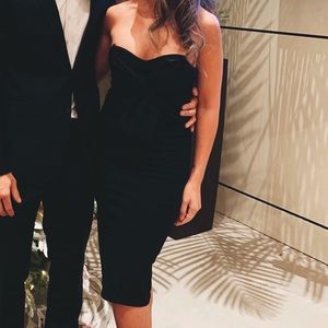 Twist Front Bow Detail Midi Dress